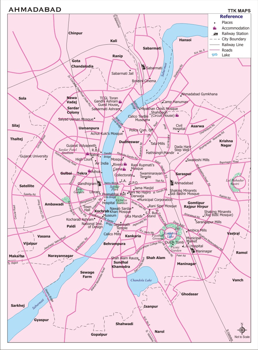 city carte du ahmedabad